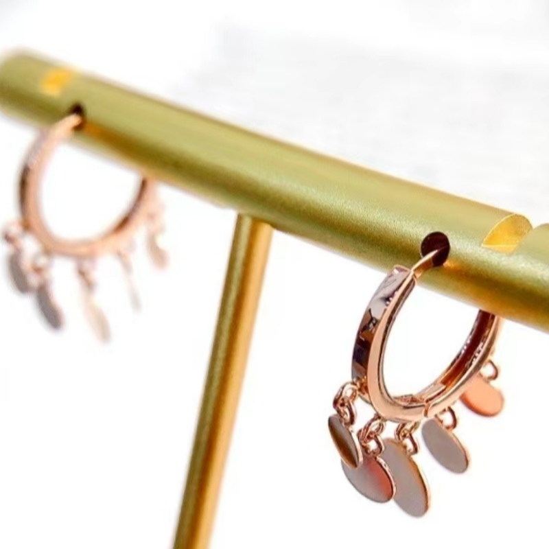 Tuochen κοσμήματα εργοστάσιο νέο σχεδιασμό 18k κίτρινο/rose χρυσό σκουλαρίκι που δώρο για τις γυναίκες