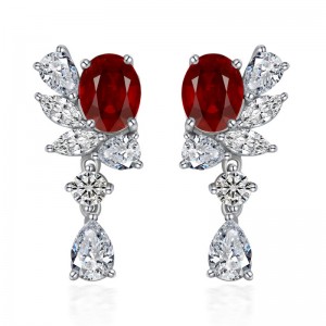 Στερλίνα Ασημί 925 Φτερά Φτερά Σκουλαρίκια